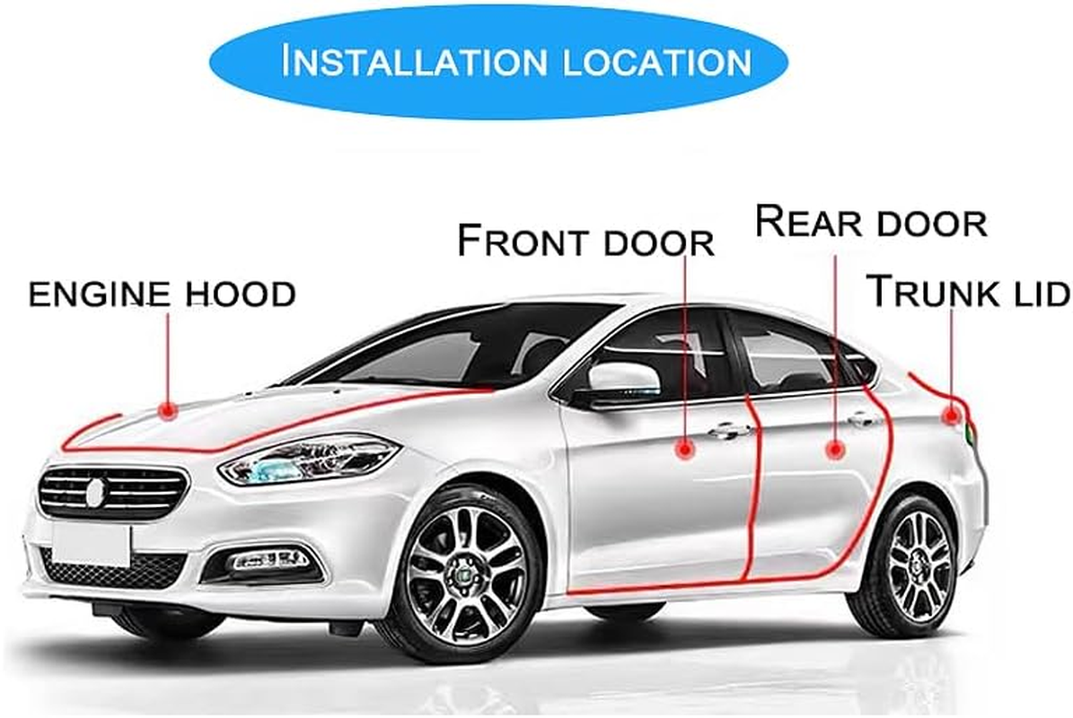 15Ft(5M) Clear Car Door Protector, Rubber Trim with U Shape, Universal Fit for Most Cars, No Glue image number 3