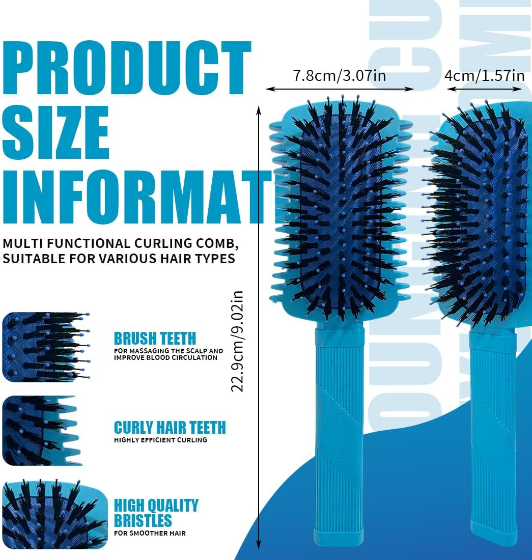 JAWUZ Curl Defining Brush, 2025 Improved Curly Hair Brush, Hair Brush Curls, Versatile Curling Brush, Curl Brush for Women, Curly Hair, Hair Care (Blue) image number 3