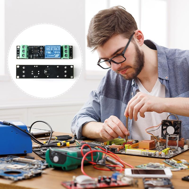 2Pcs 3V Relay Module Switch Board, 1 Channel Optocoupler Module with Isolation Control, Compatible for Iot ESP8266 and Arduino Power Development Board