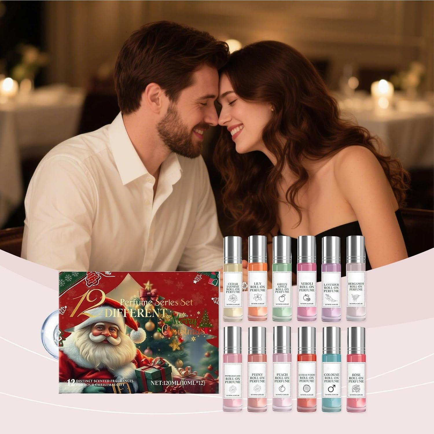 Jeruytgh Christmas Perfume Sets for Women - Long Lasting Perfumes | Fragrance Set,For Commuting Dating Party Night Out Business Social Casual Gatherings Christmas image number 2