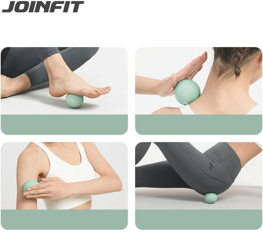 Silicone Lacrosse Ball Muscle Massage Ball Massage Lacrosse Ball for Myofascial Release, Trigger Point Therapy, Muscle Knots and Yoga Therapy (Round Massage Ball-Light Green) - Black image number 7