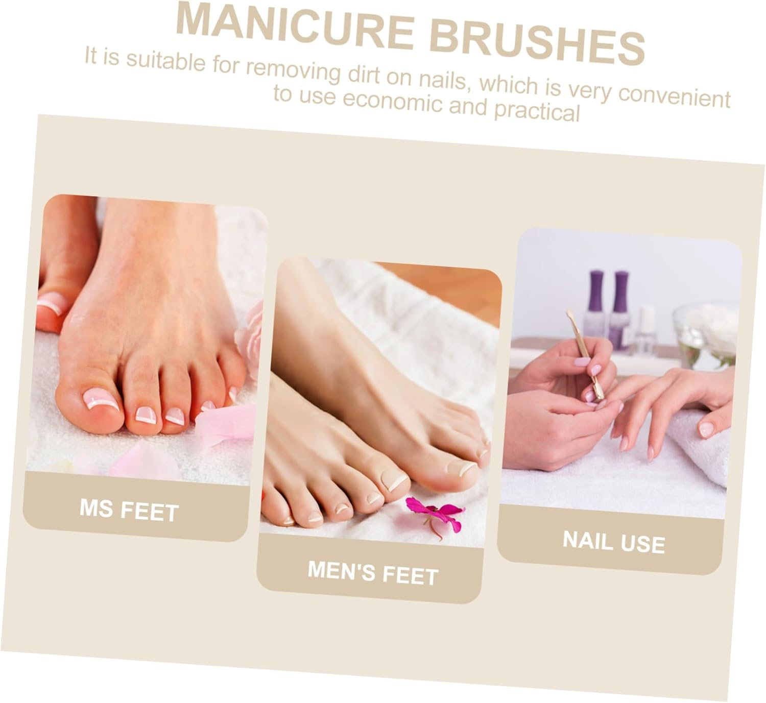 MUSISALY Nail Dust Cleaning Brush for Manicure Nail Scrub Brush 1 Piece Effective Dust Removal Tool