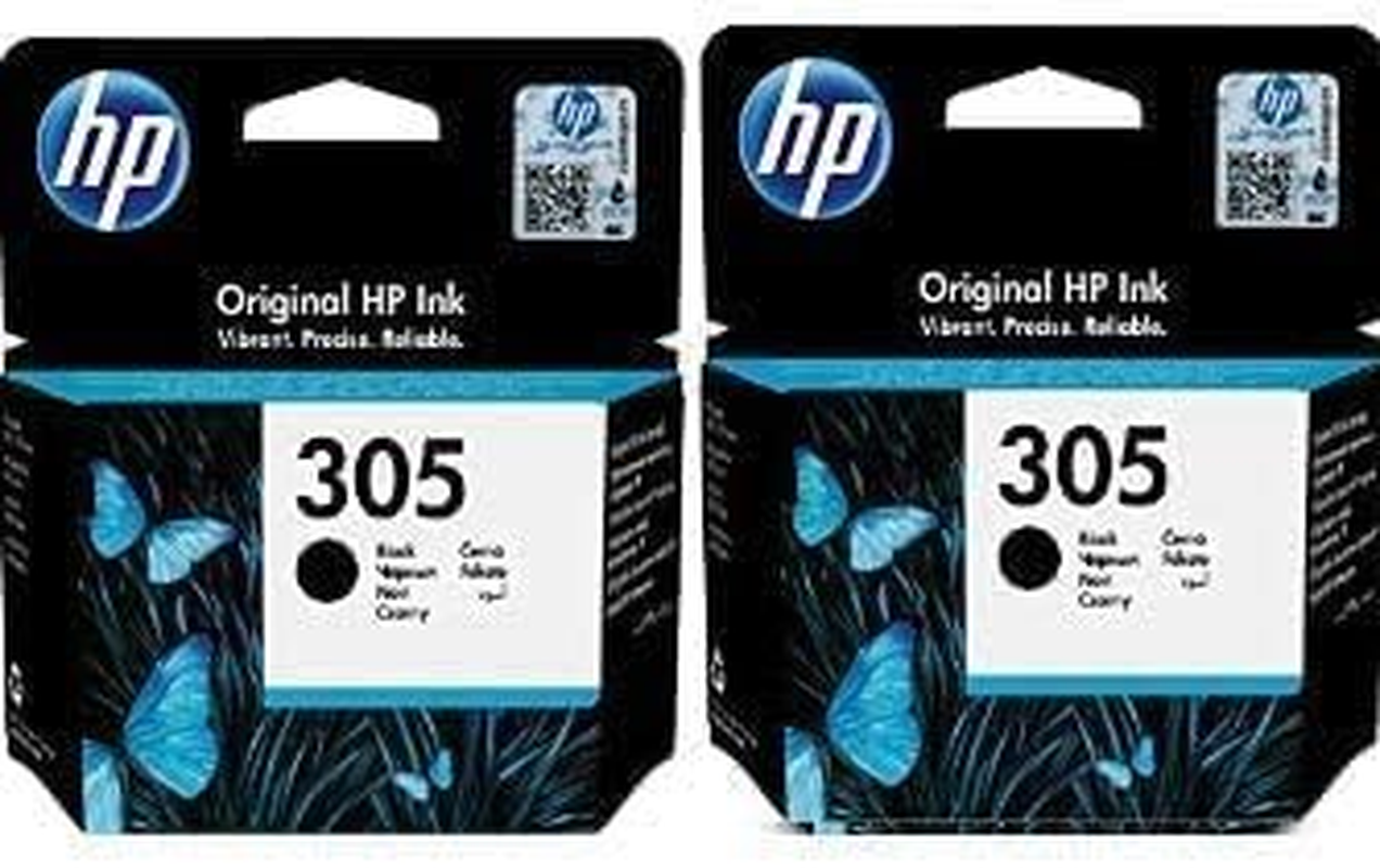 HP 305 2-Pack Black Original Ink Cartridges (6ZD18AE)