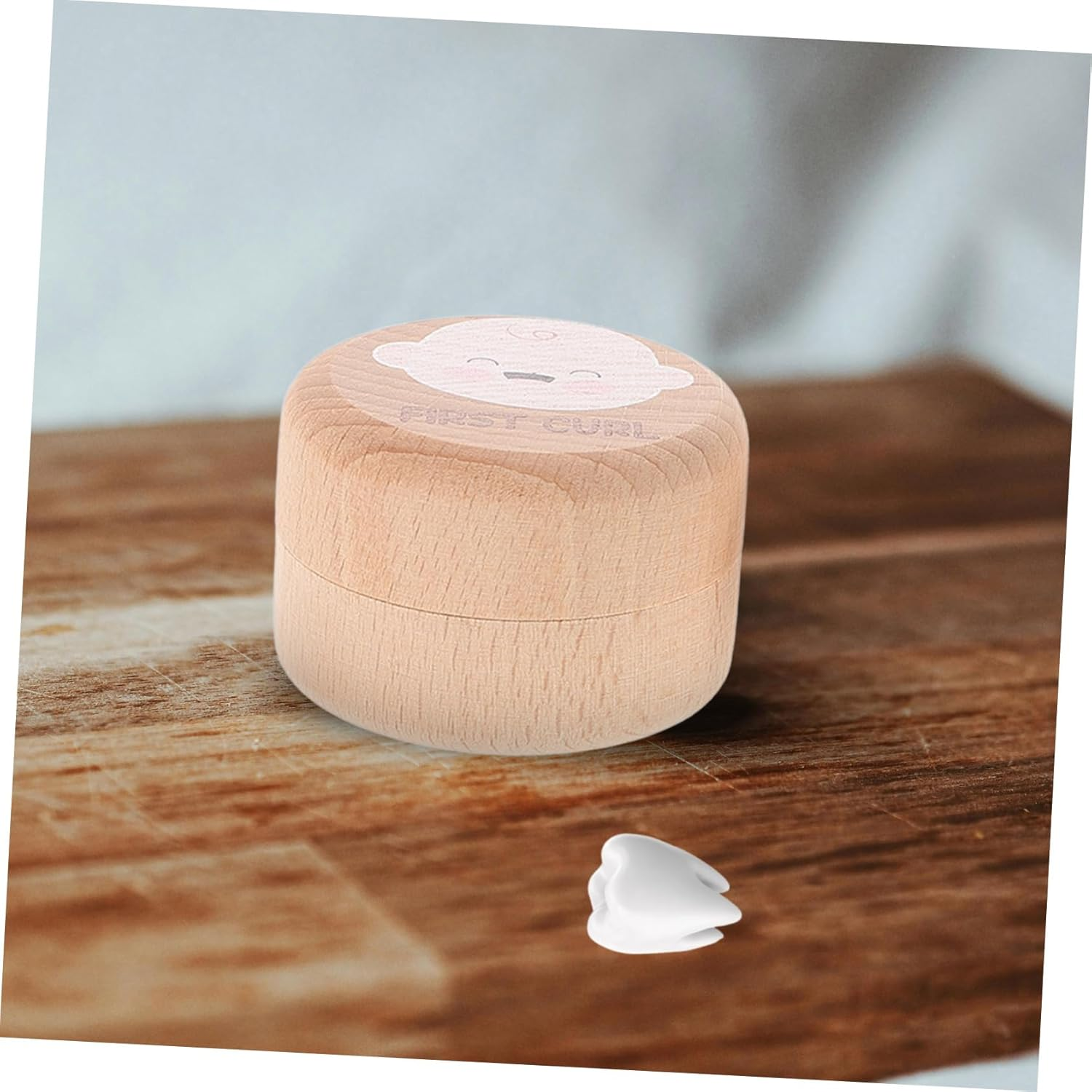 2Pcs Wooden Tooth Memorial Box Cute Keepsake Box for First Lost Tooth Storage for Shower Birthday image number 2