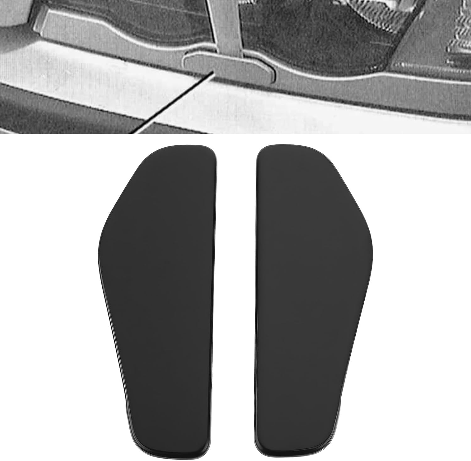 2Pcs Right Left Headlight Washer Cap 61677066847+61677066848 Compatible with BMW 3 Series E46 1997-2005 image number 2