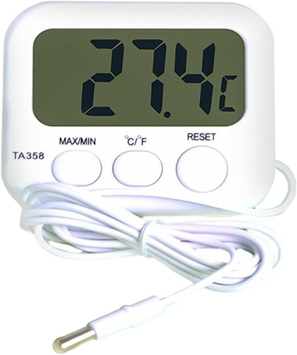 AIMALL TA358A Electronic Digital Thermometer for Refrigerators, Fish Tanks, and Aquariums with External Probe - Displays in Fahrenheit and Celsius image number 1