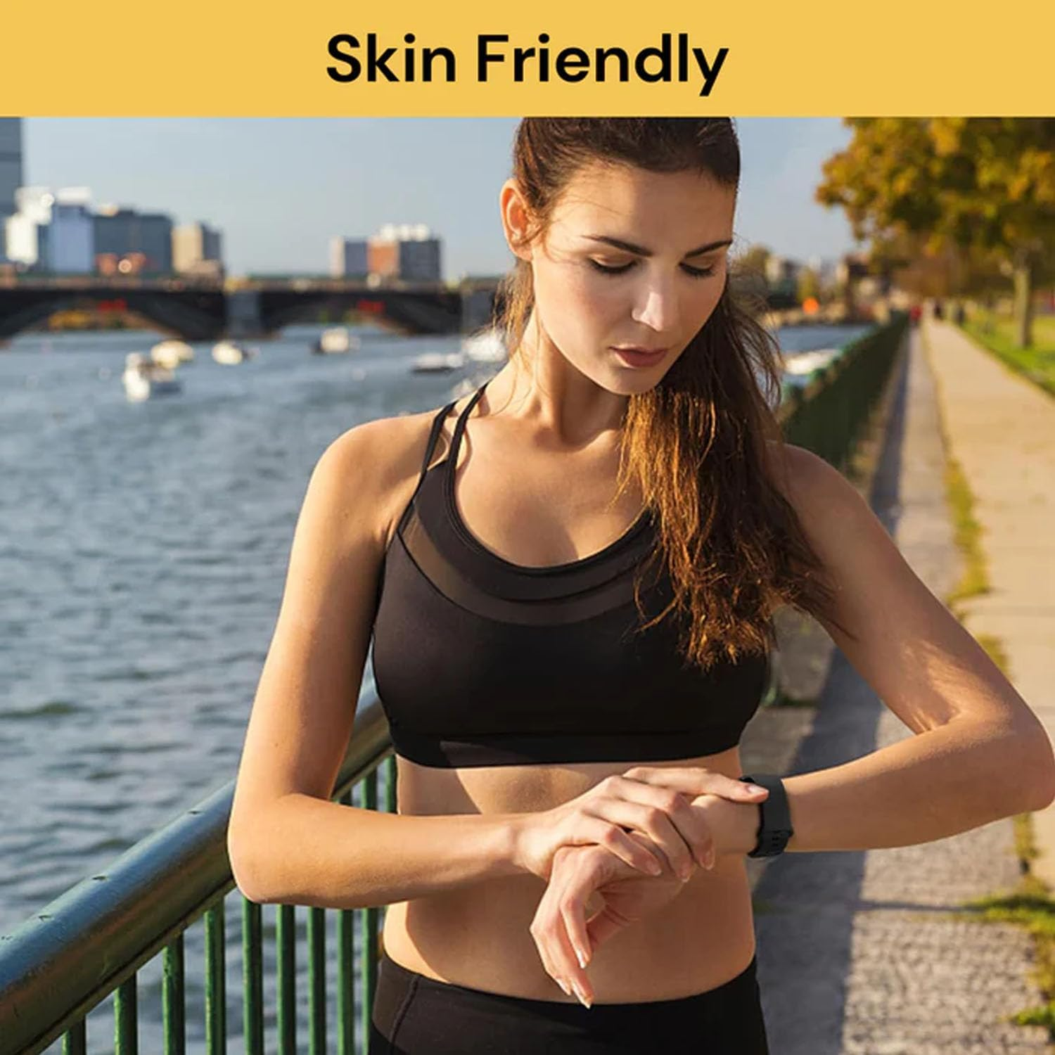 EZONEDEAL Band Strap for Fitbit Versa 3/Sense Strap Replacement Bands in Soft Silicone, Sweat Resistant image number 1