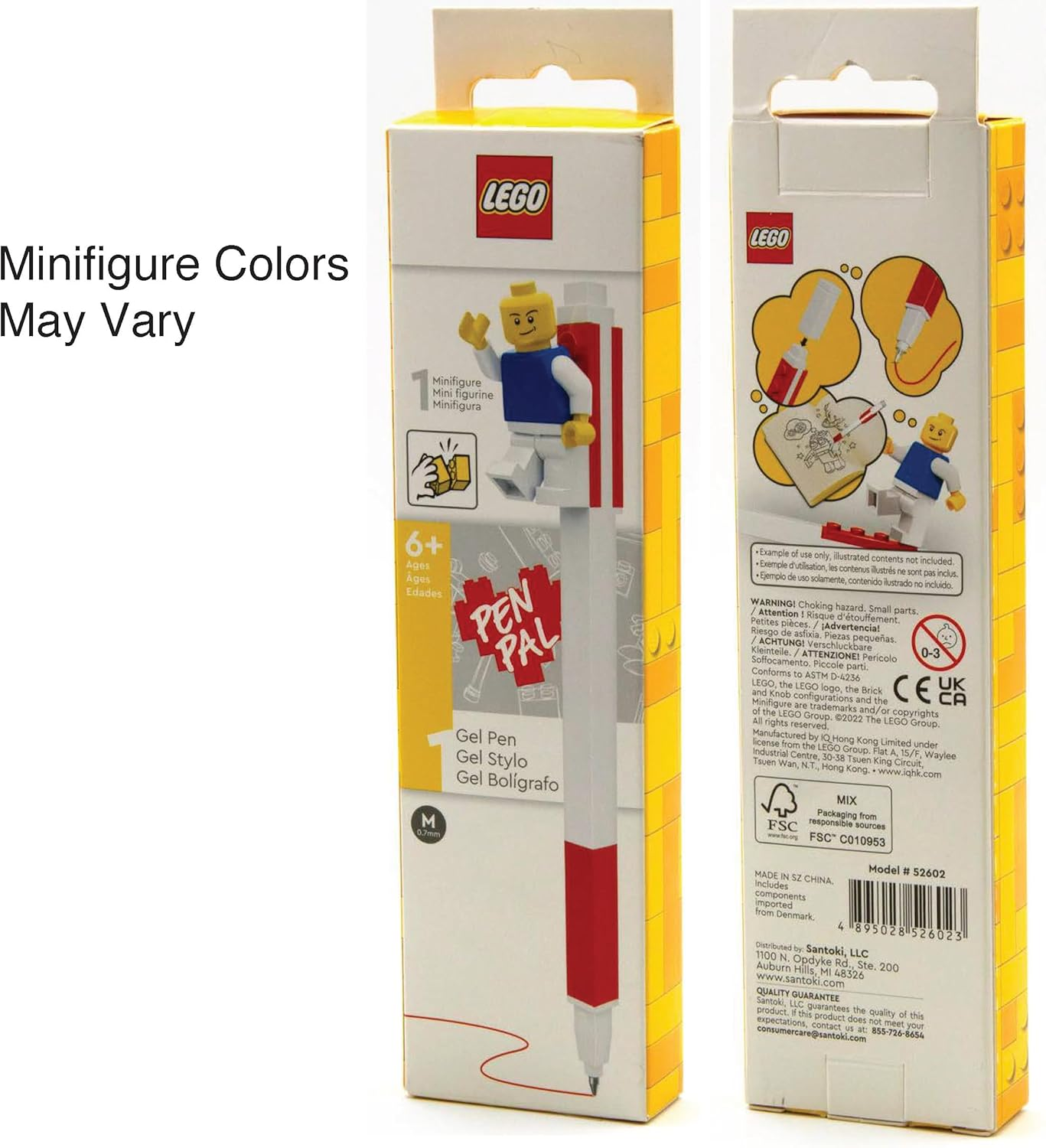 Gel Pen - Red + Minifigure, 1 Piece image number 4