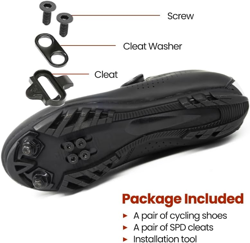 Hixingo Cycling Shoes Men Women MTB Cycling Shoes Mountain Bike Shoes Trainers Breathable Outdoor Cycling Shoes Bicycle Spin MTB Shoes image number 1