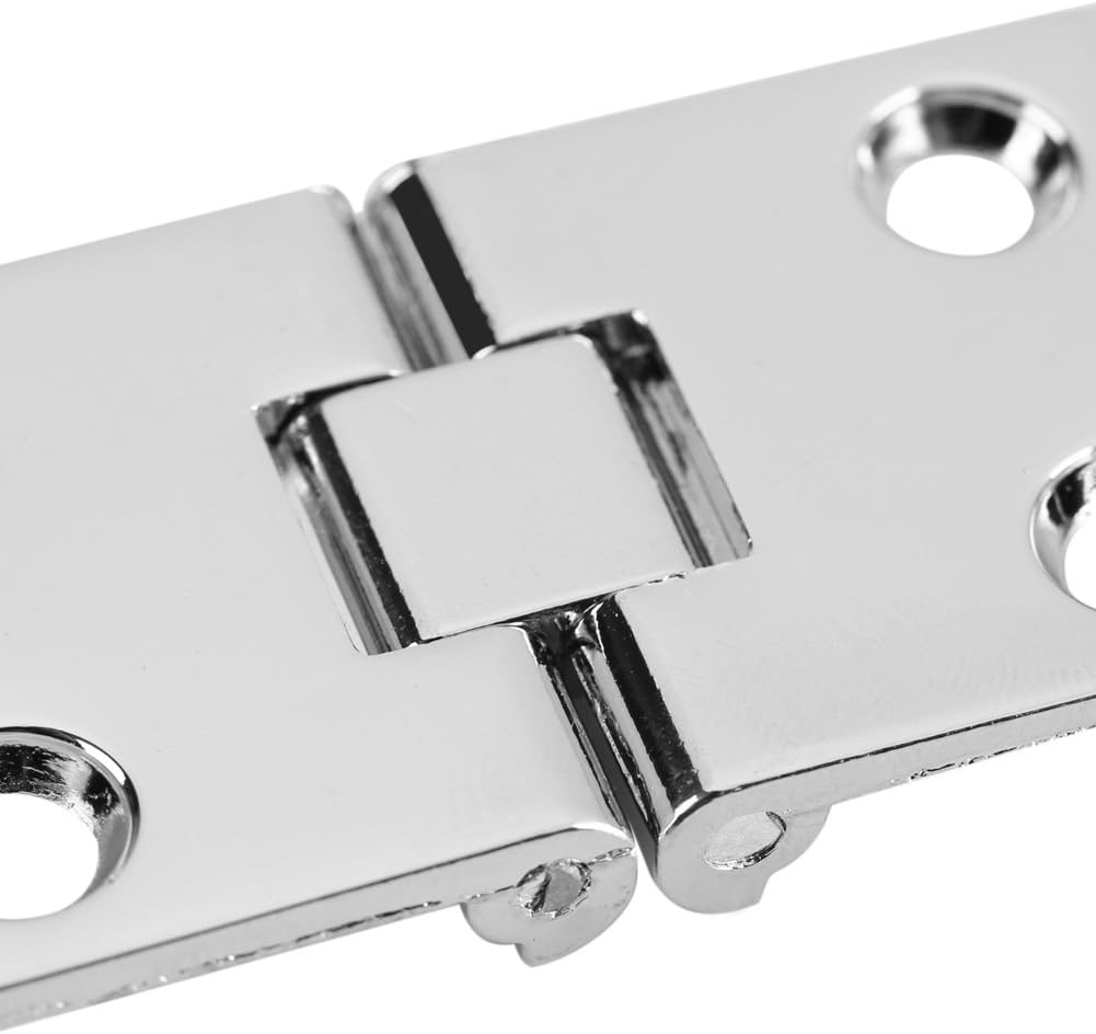 80 * 30Mm Backflap Hinge Zinc Alloy Mini Hinges round Edge Furniture Flip Tray Hinge for Cabinet Closet Desk Folding Table(Silver)