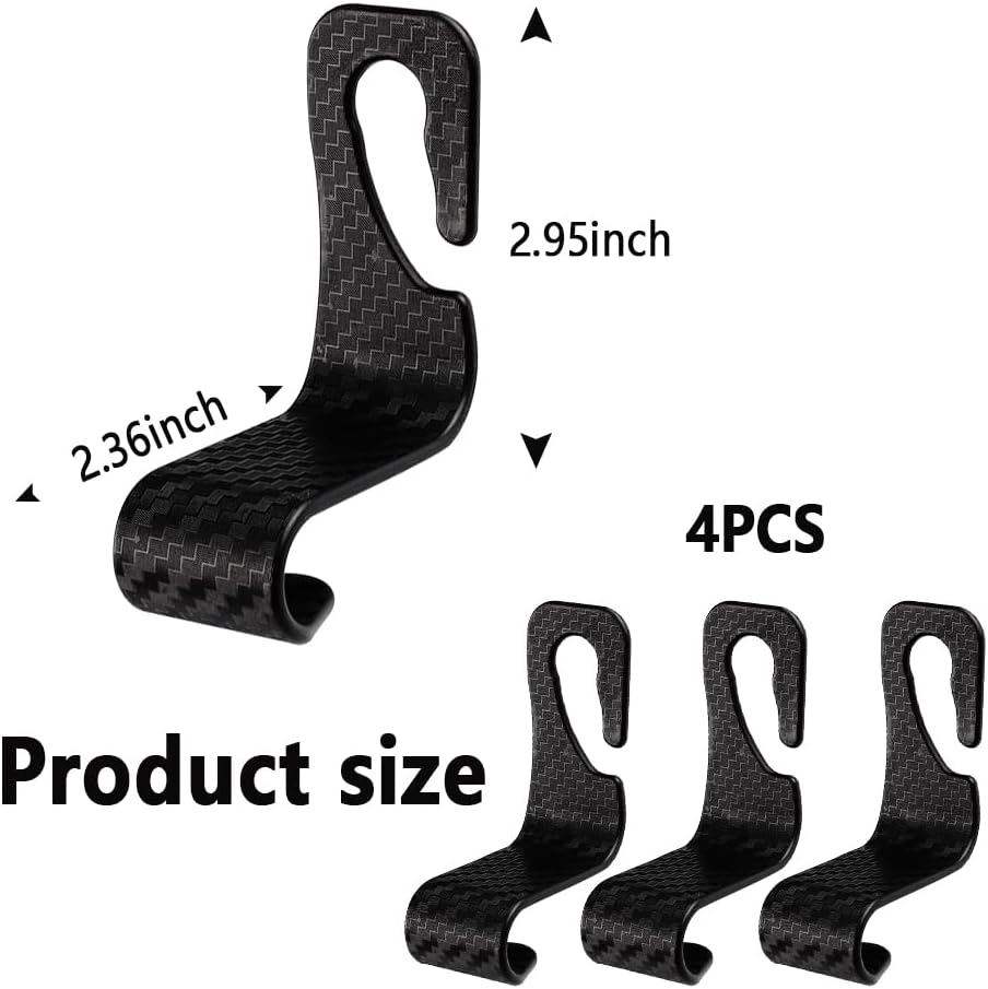 Utility Car Headrest Hidden Hook 33Lb(Max) Car Hooks for Purses and Bags,Hard Hat Holder for Truck Seat Hanger Storage Organizer for Coats,Umbrellas,Grocery Bags,Handbags Universal Car Accessories - Blue image number 5