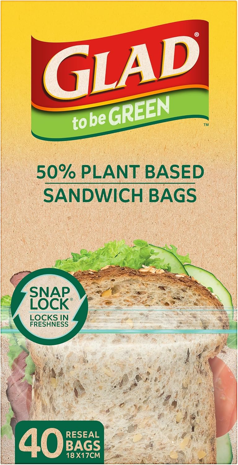 Glad to Be Green 50% Plant Based Cling Wrap, 50 Metre Clear Food Wrap, 50M X 30Cm, 1 Count image number 4