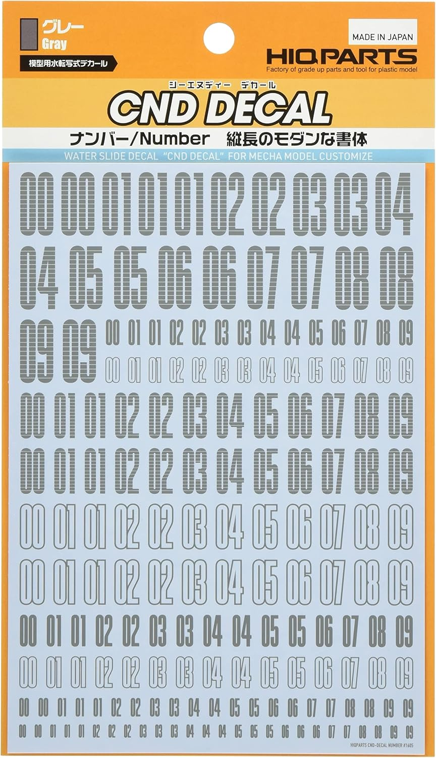 Haikyu Parts CNDN-WH CND Decal, Number, White, 1 Piece, Water Transfer Decal