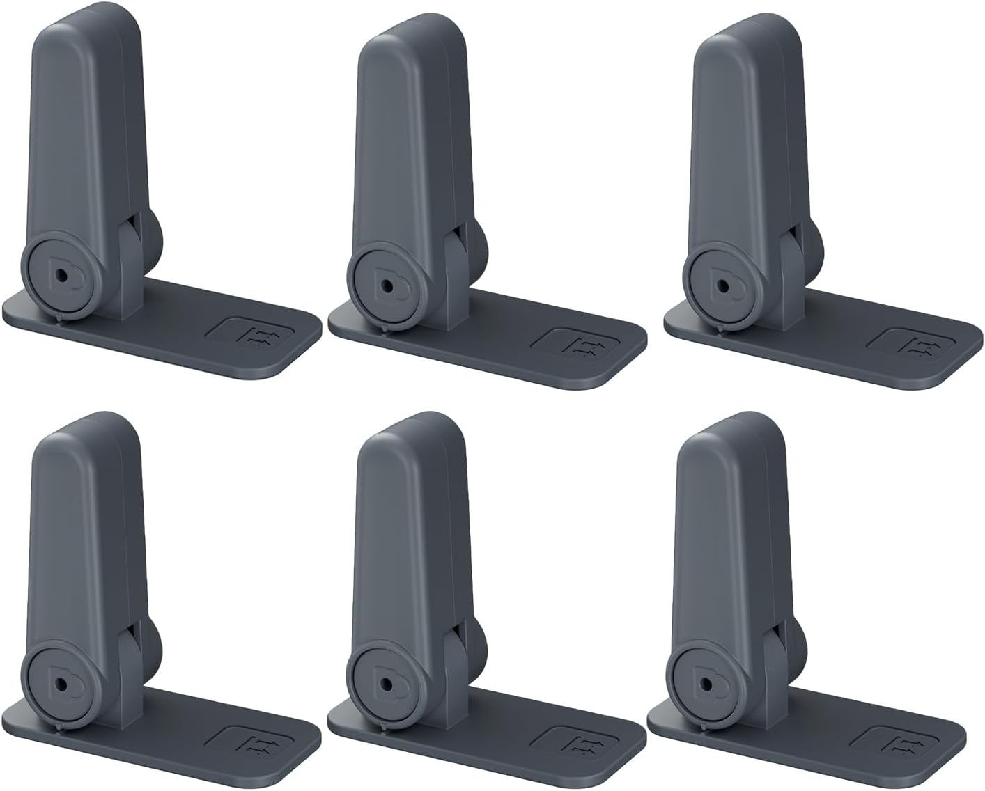 Meichoon 6 Pack Child Proof Door Lever Lock Durable ABS with Adhesive Backing Door Knob Child Proof White