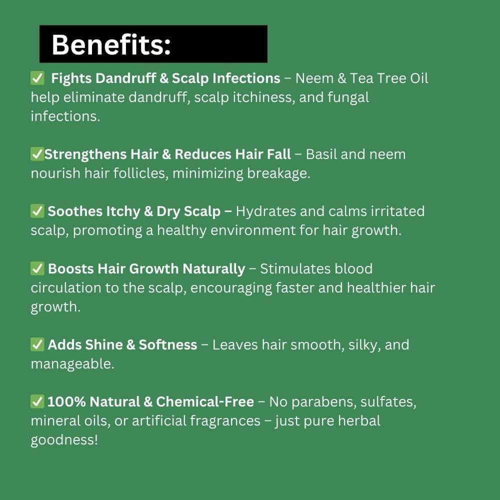 Khadi Pure Herbal Neem, Teatree & Basil Hair Oil - 210Ml image number 6