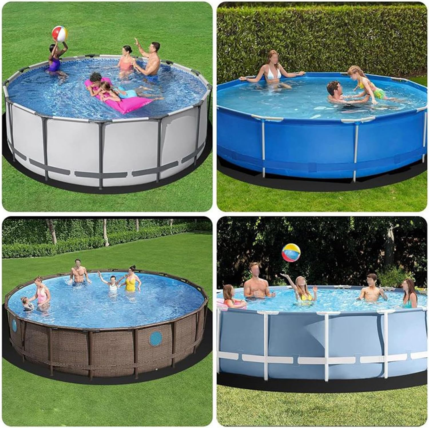 Pool Mats Protective Floor, 2.5/3/3.7/4.6 M Pool Underlay Outdoor, Pool Underlay Round, Pool Floor Protection Mat, Foldable Pool Mats, Floor Protection Mat for Ground Pools, Black - 3.05 Metres image number 6