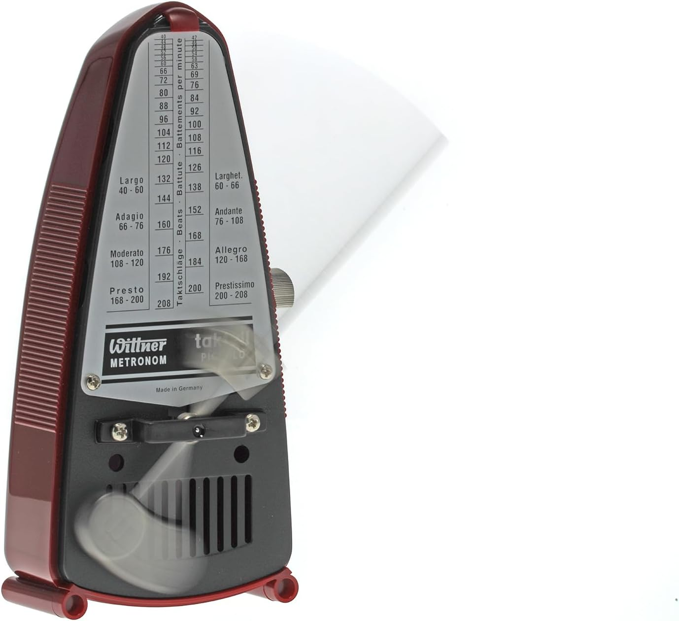 Wittner 834 Taktell Piccolo Metronome, Ruby - Black image number 6