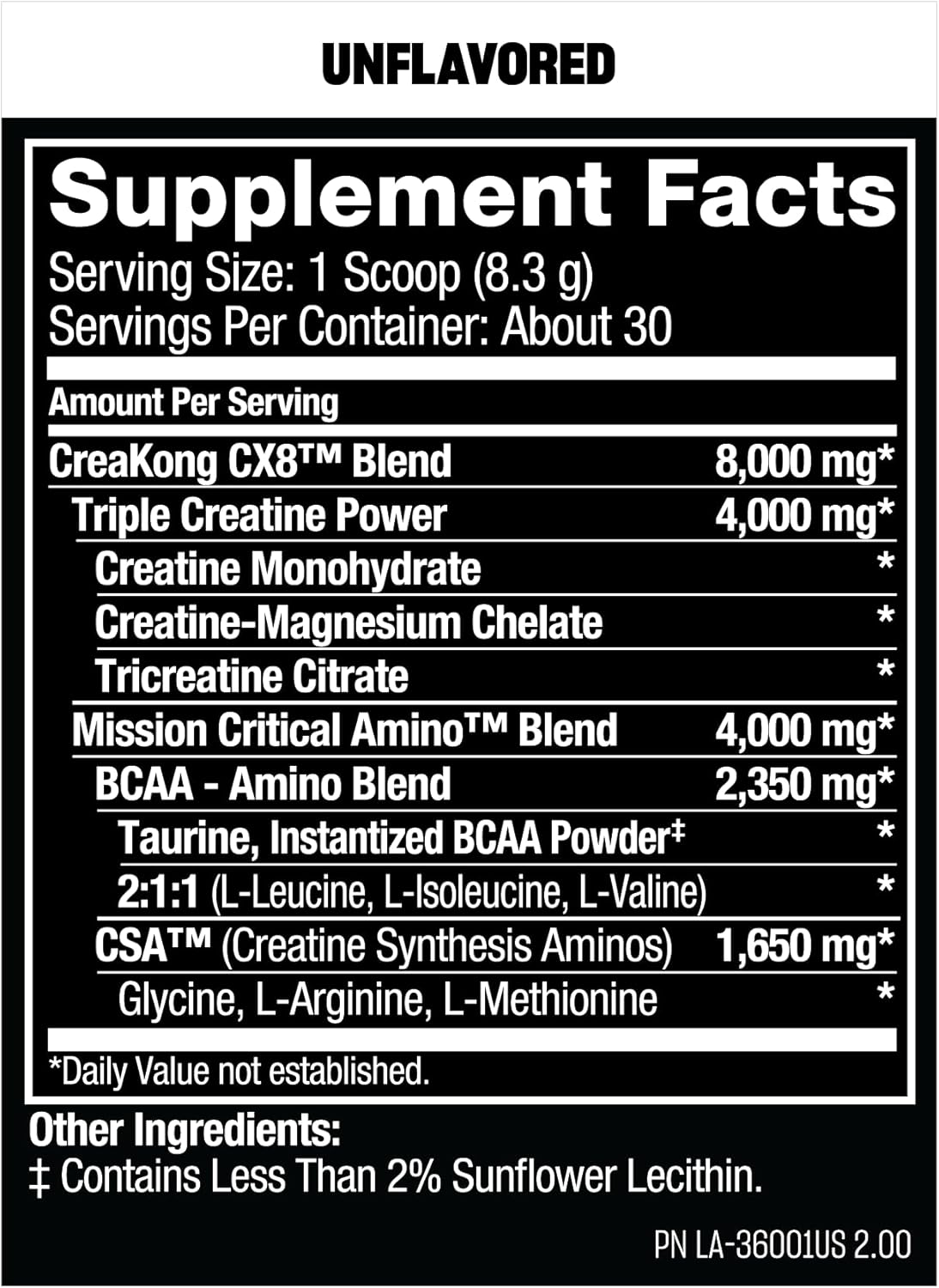 MUTANT CREAKONG CX8 | Advanced Creatine Multiplier | Creatine + Amino Acid Supplement - 249 G | 30 Serving image number 4