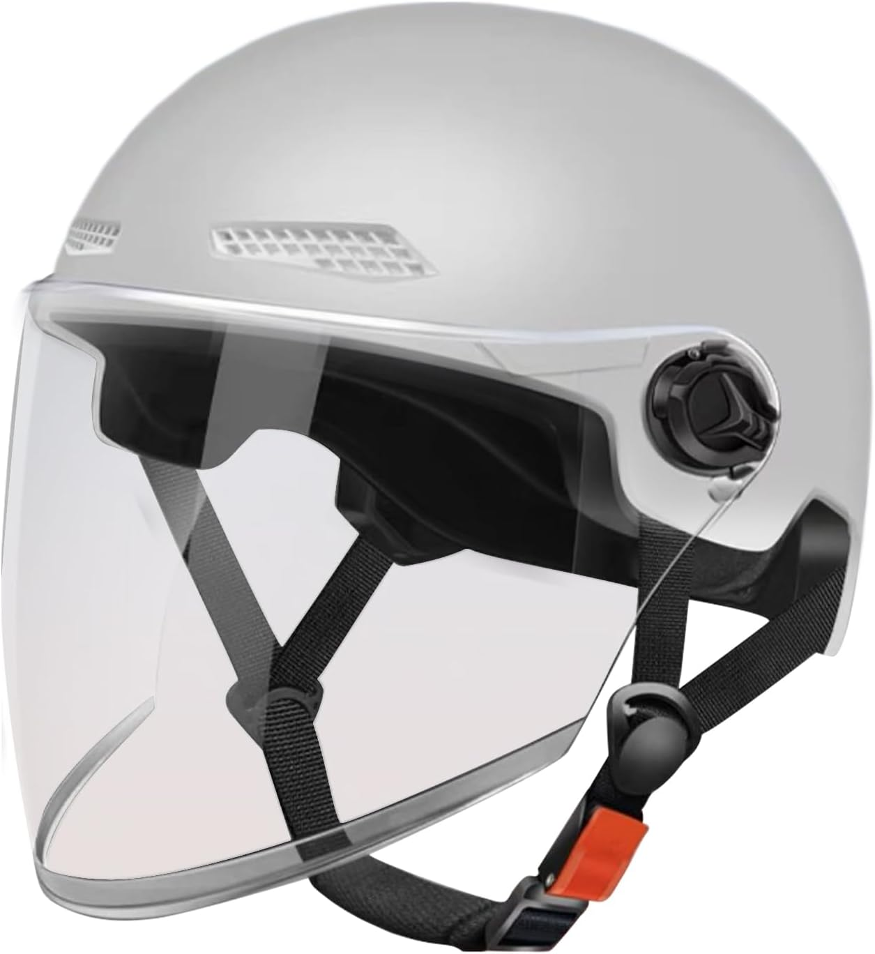 Half Helmet Motor Bike Helmet Men | Open Face Motorcycle Helmets, Sun Protection Retro Quick Release Hat for Women Youth Riding Motor Scooter ATV Electric Bike Motocross Racing