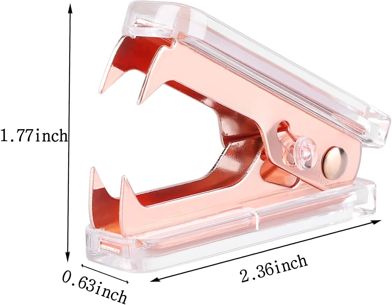 Alsisk Stapler,Clear Desk Stapler with 1000 Pieces Staples - Rose Gold Stapler+Staple Removers image number 6