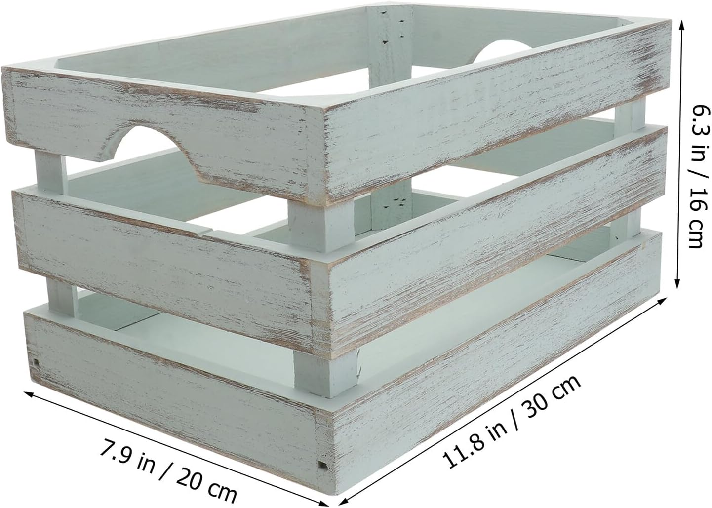 NUOBESTY Solid Wood Storage Box 30X20X16Cm Green Vintage Finish Multi-Purpose Container for Toys Cosmetics Sundries Home Office Organization image number 5