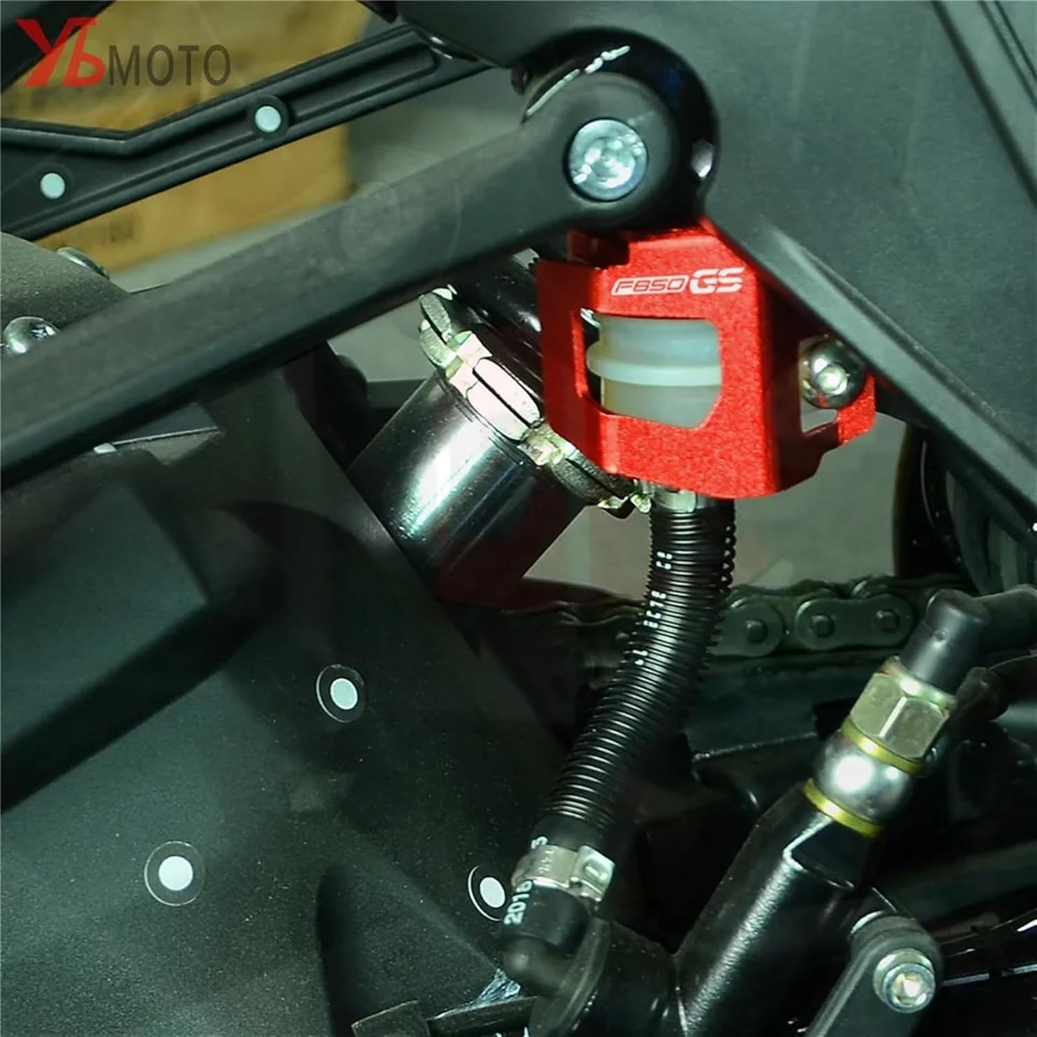 LOTFI Fit for BMW F850GS F750GS F750 GS F850 GS 2018-2021 2022 Motorcycle Accessories CNC Rear Brake Fluid Reservoir Cover Guard Protector (Size : F850GS Black) image number 1