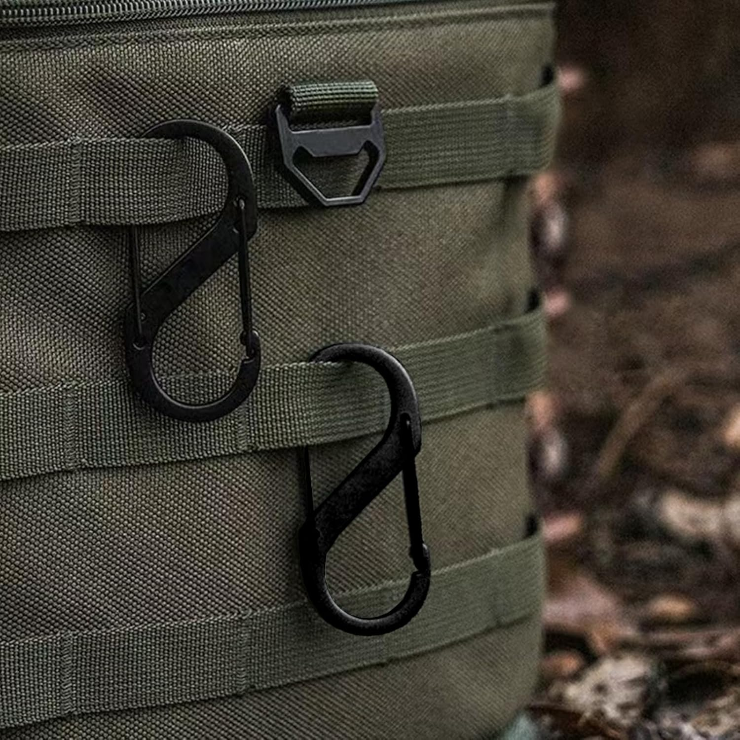 Anti-Theft Zipper Clips Set, 30Pcs Dual S Shaped Carabiner Clips for Luggage and Backpacks, 3 Sizes Pull Replacements, Black Lock Clip Theft Deterrent image number 1