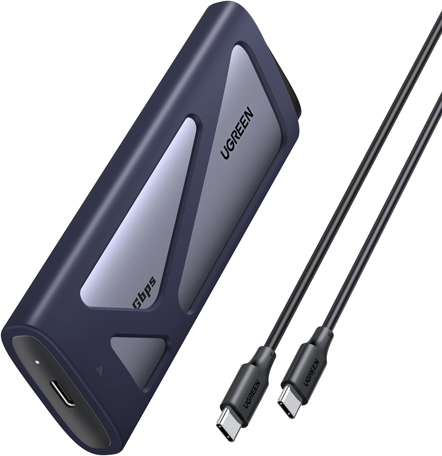 UGREEN 20Gbps M.2 Nvme SATA SSD Enclosure, 8TB USB C External Nvme M.2 Enclosure Compatible with USB 3.2 Gen2X2 Support UASP Trim for M/B+M Key SSD in Size of 2230/2242/2260/2280 image number 2