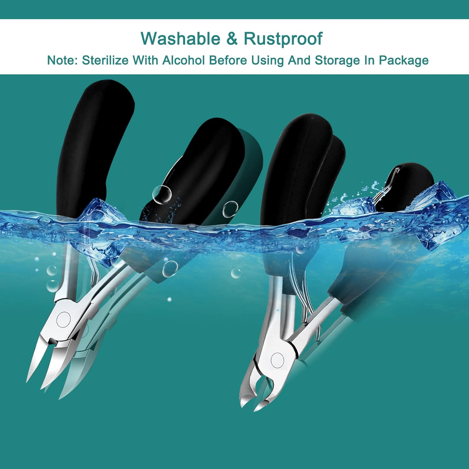 Merkaunis Toenail Clippers for Seniors Thick Toenails, Large Toe Nail Clippers Ingrown Toenail Tool Professional Heavy Duty Nail Clipper for Men Adults Seniors image number 3