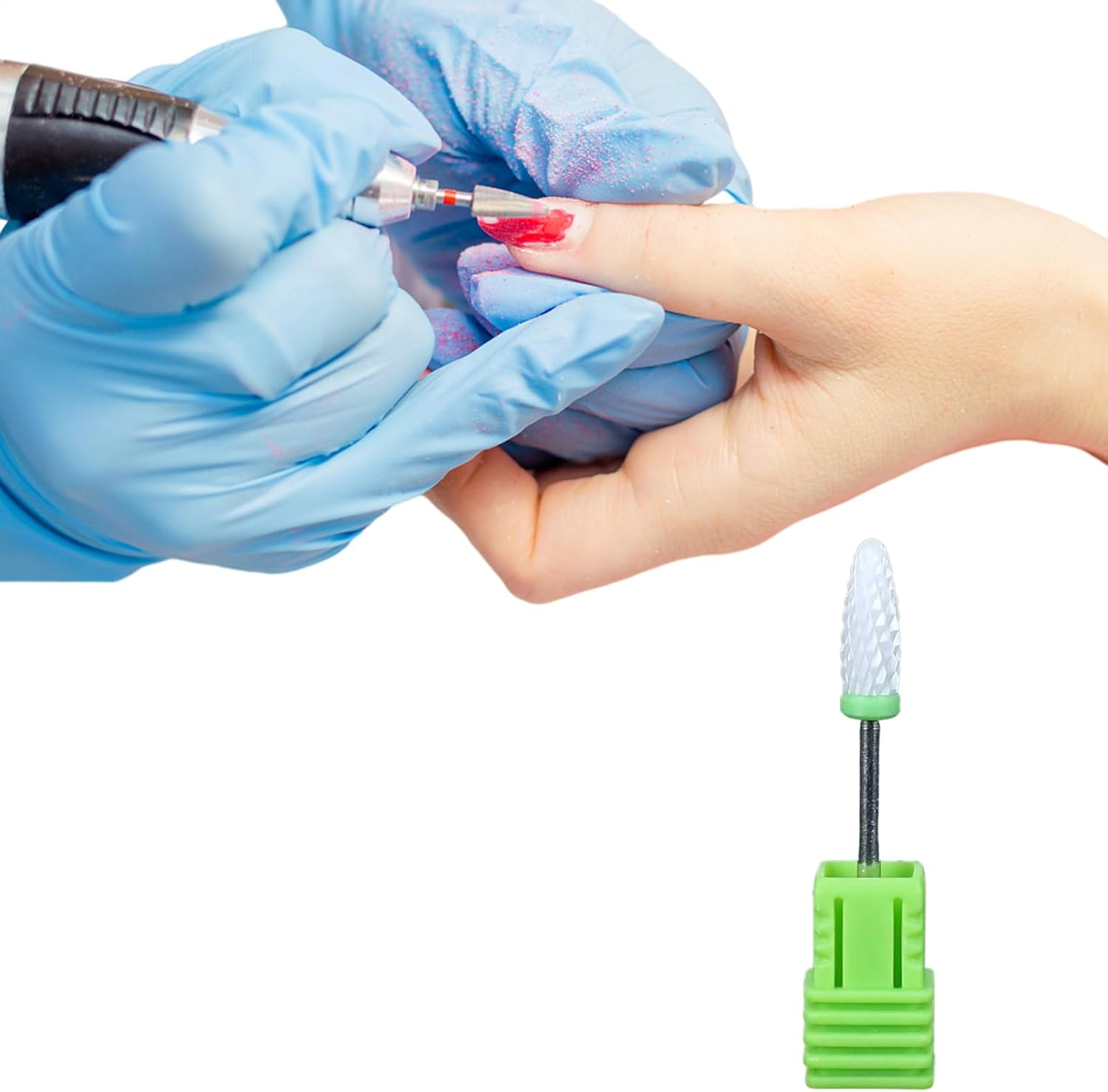 Ceramic Nail Drill Bits,Ceramic Nail Drill Bits Art Polishing Grinding Head - for Rotary Tool Accessories, Cuticle Clean File for Nails Electric Manicure Head