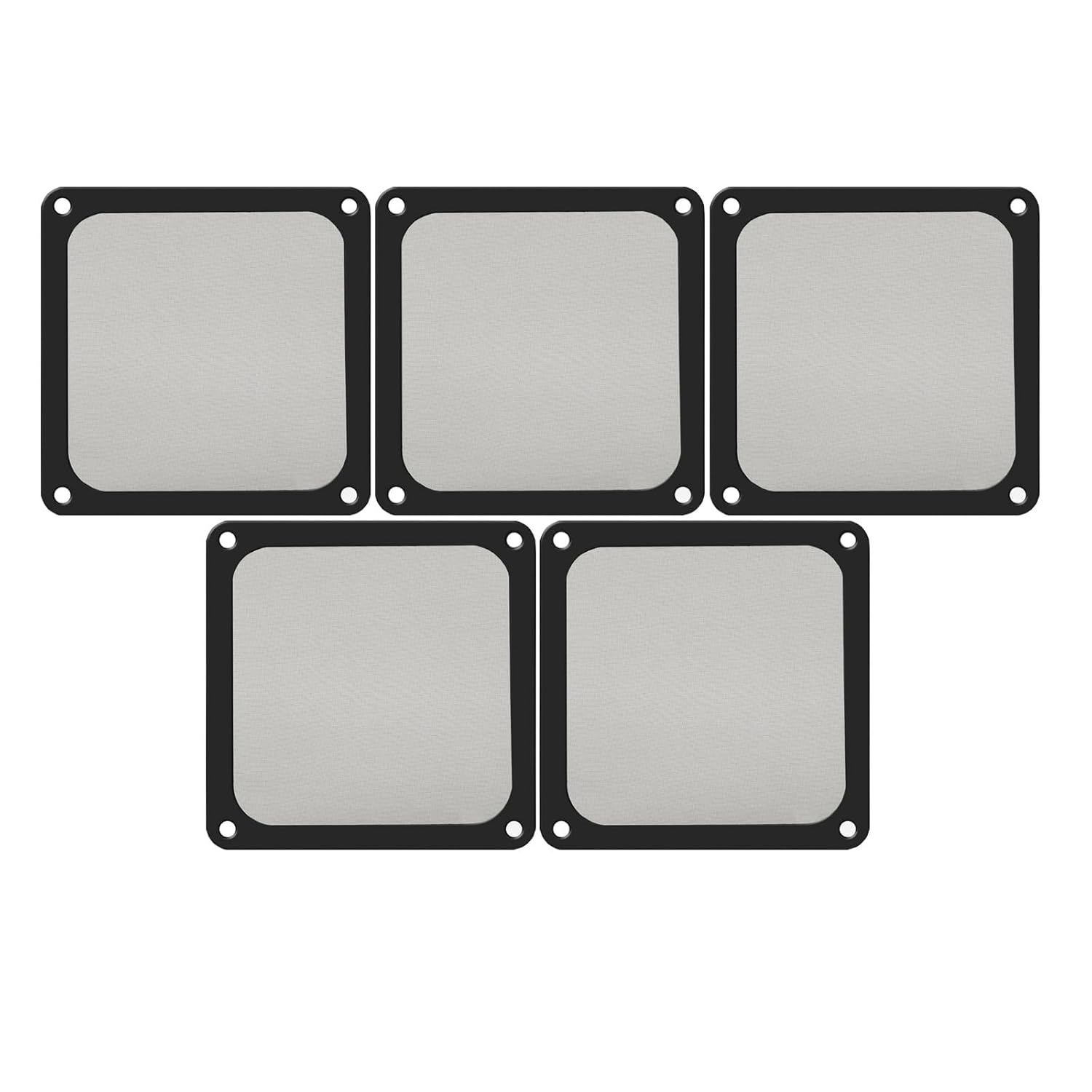 120Mm Fan Filter PC Dust Filter,120 X 120Mm Mesh Magnetic Frame Dustproof Case Cover Fan Grills, for Computer Cooler Routers,12Cm 5Pcs Black image number 3
