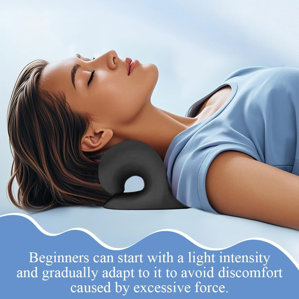 Cervical Spine Massage Orthosis/Chiropractic Pillow,Cervical Traction Device Neck Stretcher,C Type Shoulder Pillow for Neck and Shoulder Relaxer,Relieves Fatigue image number 3