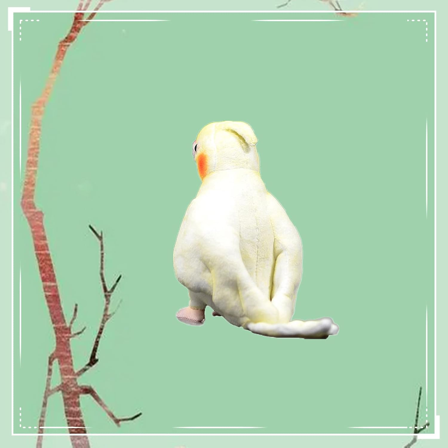 Cockatiel Plush Toy, Yellow 7 Inch Super Soft Realistic Realistic Parrot Plush Stuffed Animal Cute Kids Birthday Ornament Collection Use for All Ages and Occasions image number 3