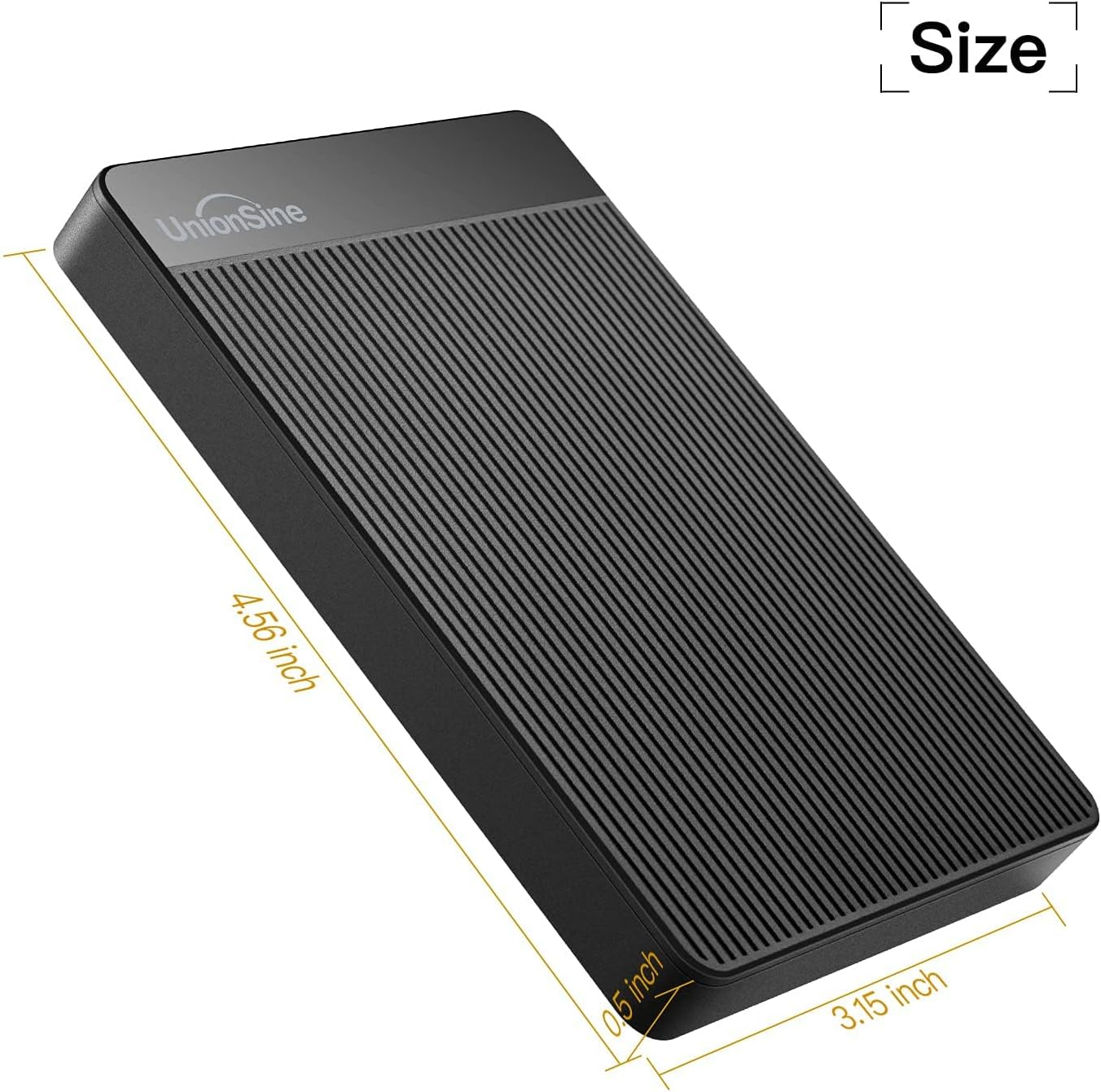 Unionsine 500GB 2.5" Ultra Slim Portable External Hard Drive HDD-USB 3.0 for PC, Mac, Laptop, PS4, Xbox One,Xbox 360-Hd-2510(Black) - Black, 500Gb image number 2