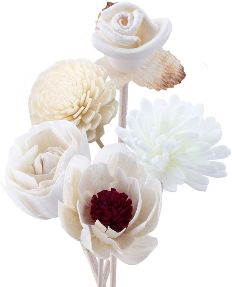 Leadigol 5Pc Rattan Wood Reed Diffuser Set, Natural Rattan Wood Sticks, Diffuser Sticks Refill Replacement, Fragrance Decorative Reed image number 2