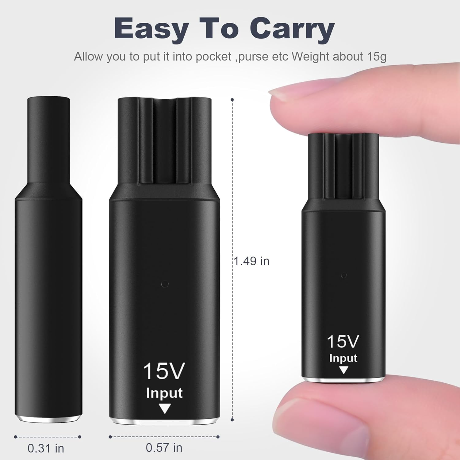 [2 Pack] T Tersely 15V HQ8505 Type C Shaver Adapter Charging Converter for Philips Norelco 7000 3000 Series, Oneblade QP6520 QP6530 QP6510, USB C Shaver Charger Converter without Charger Cord