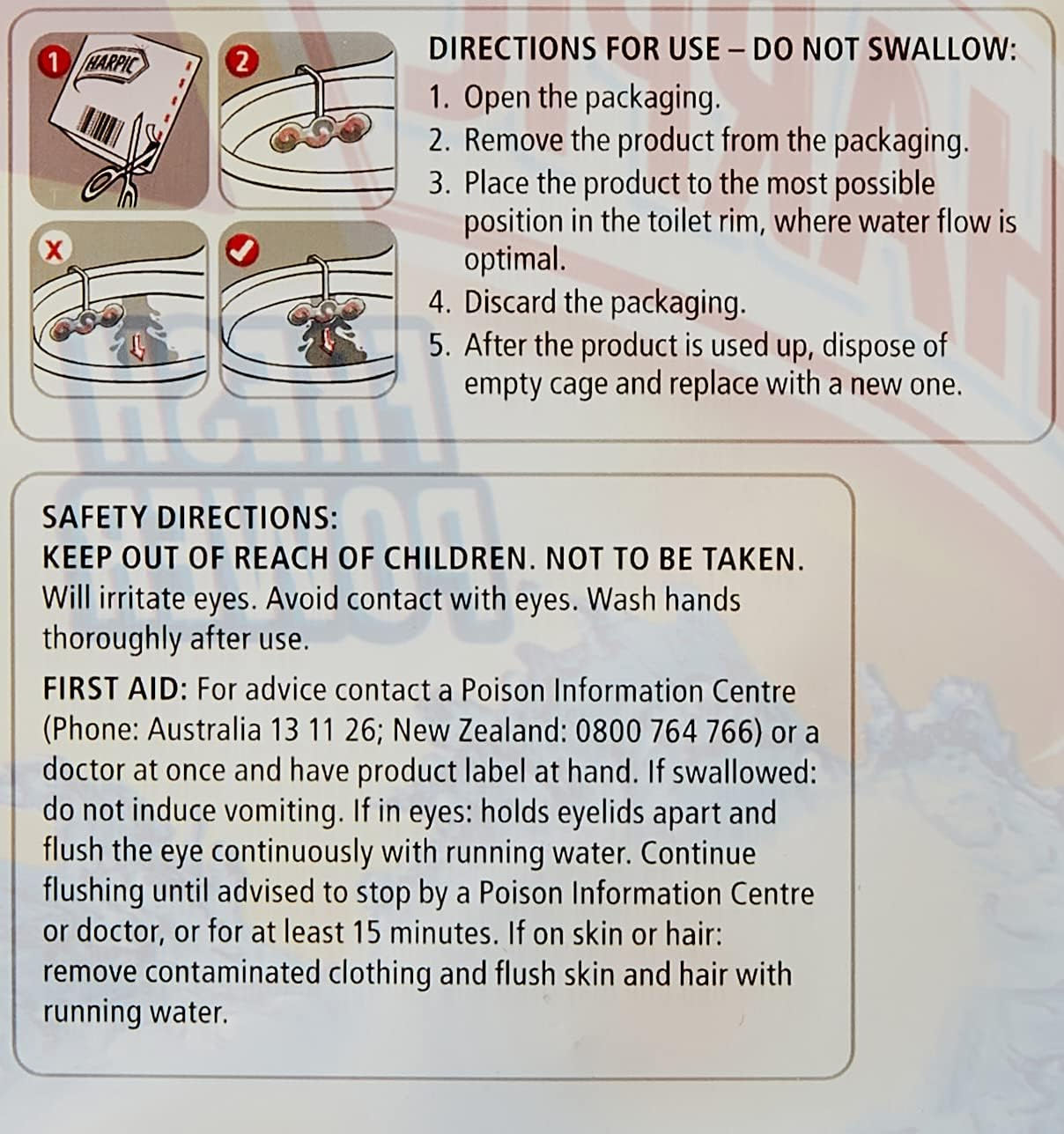 Harpic Toilet Cage Air Freshener, Summer Breeze, 12Cm X 4Cm X 17Cm image number 1