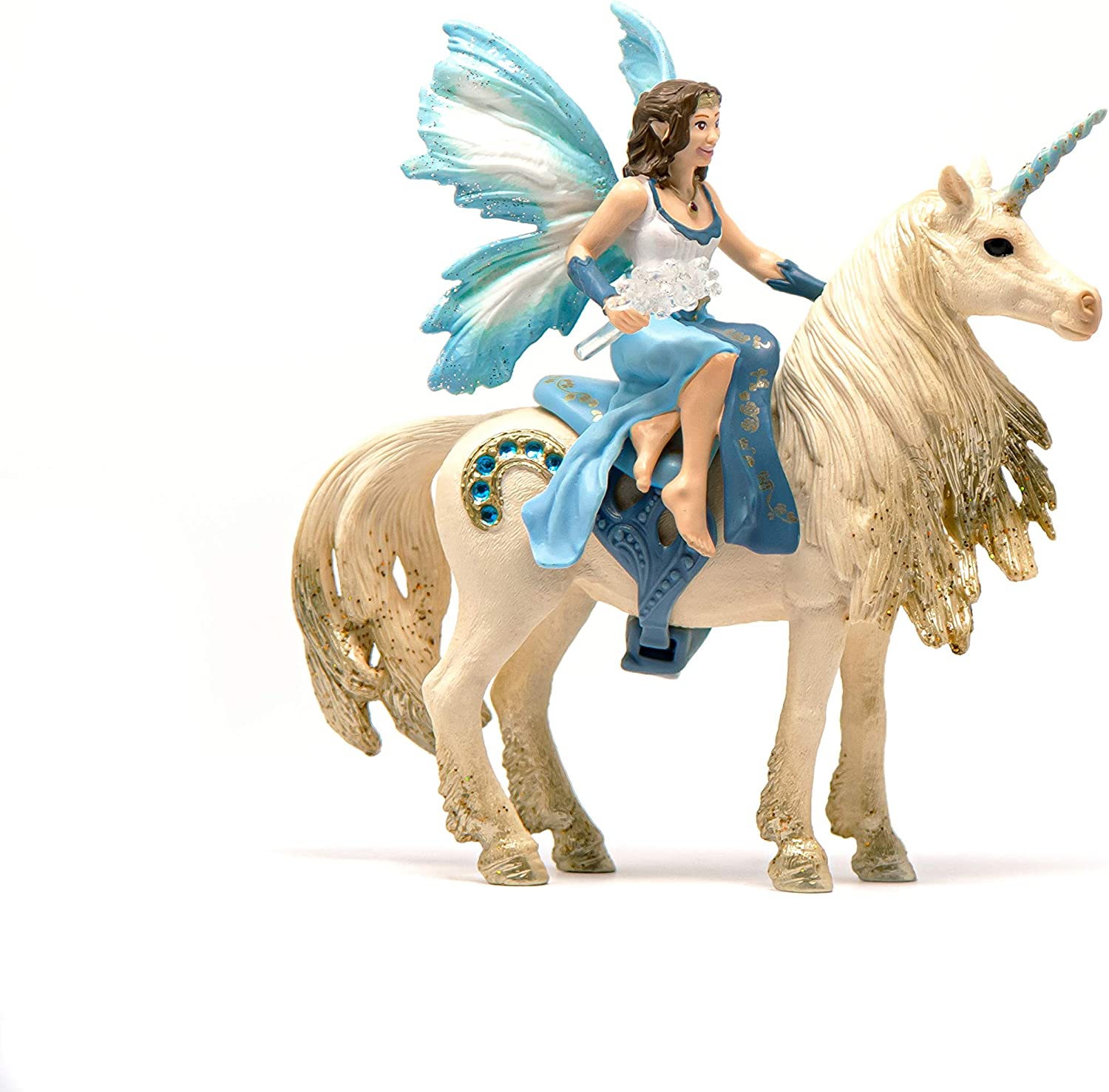 Schleich Bayala Unicorn Toys for Girls and Boys Mermaid Eyela Doll Riding on Golden Unicorn Figurine, Ages 5+ image number 3