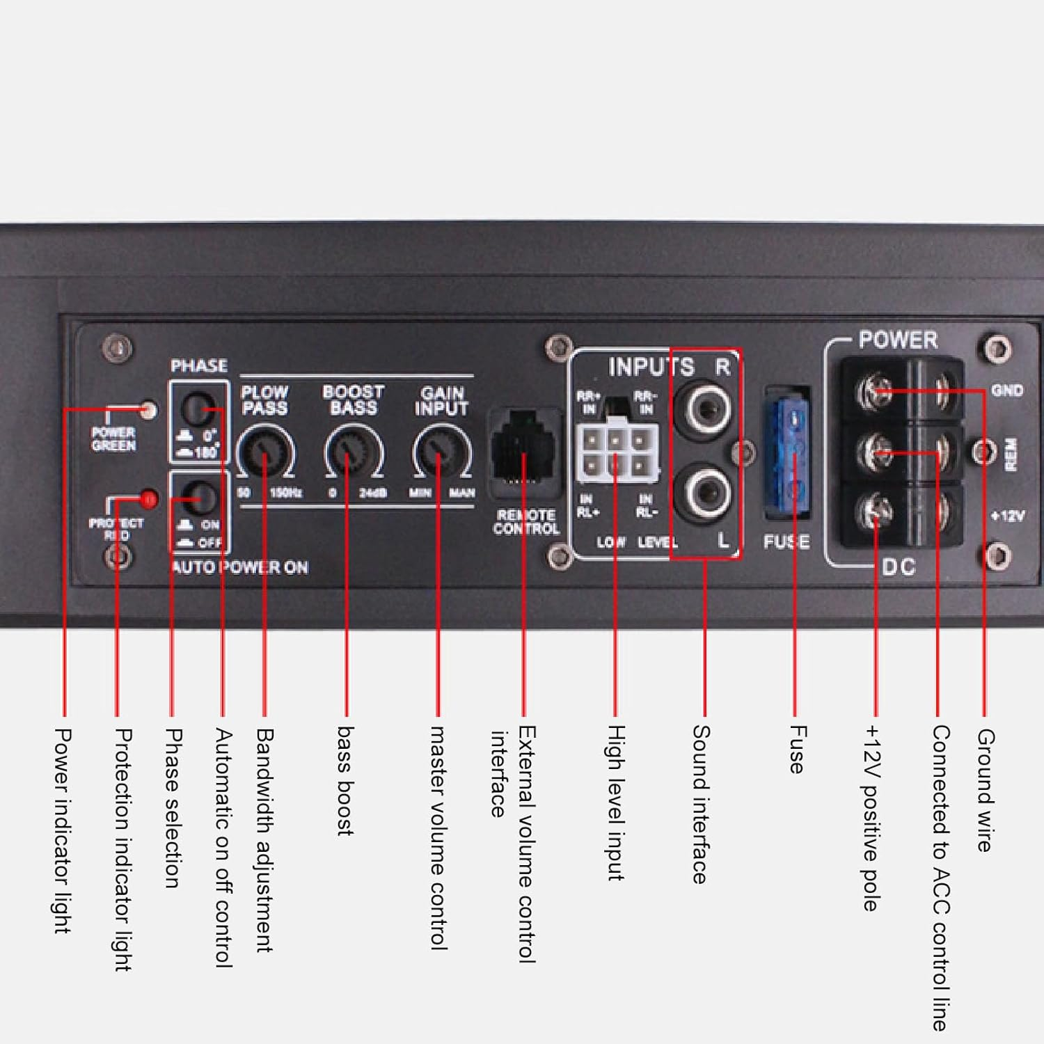 Under Seat Active Car Subwoofer, 10In 800W Slim Underseat Powered Truck Subwoofer with LED Atmosphere Light for Cars and Trucks, Excellent Heat Dissipation (Blue) - Colourful Ambient Light With App Control image number 3