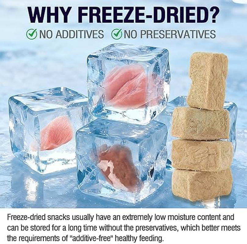 Freeze Dried Cat Dog Treats Chicken Liver 100G Dry Cubes Helathy Puppy Pet Training Reward Snack image number 1