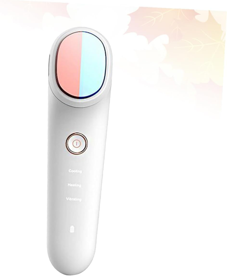 Iplusmile Cold Hot Compress Beauty Apparatus Face for Women USB Rechargeable Facial Massage Instrument with Hot Compress Cold Press High Frequency and for Pore Cleaning and Skin Hydration