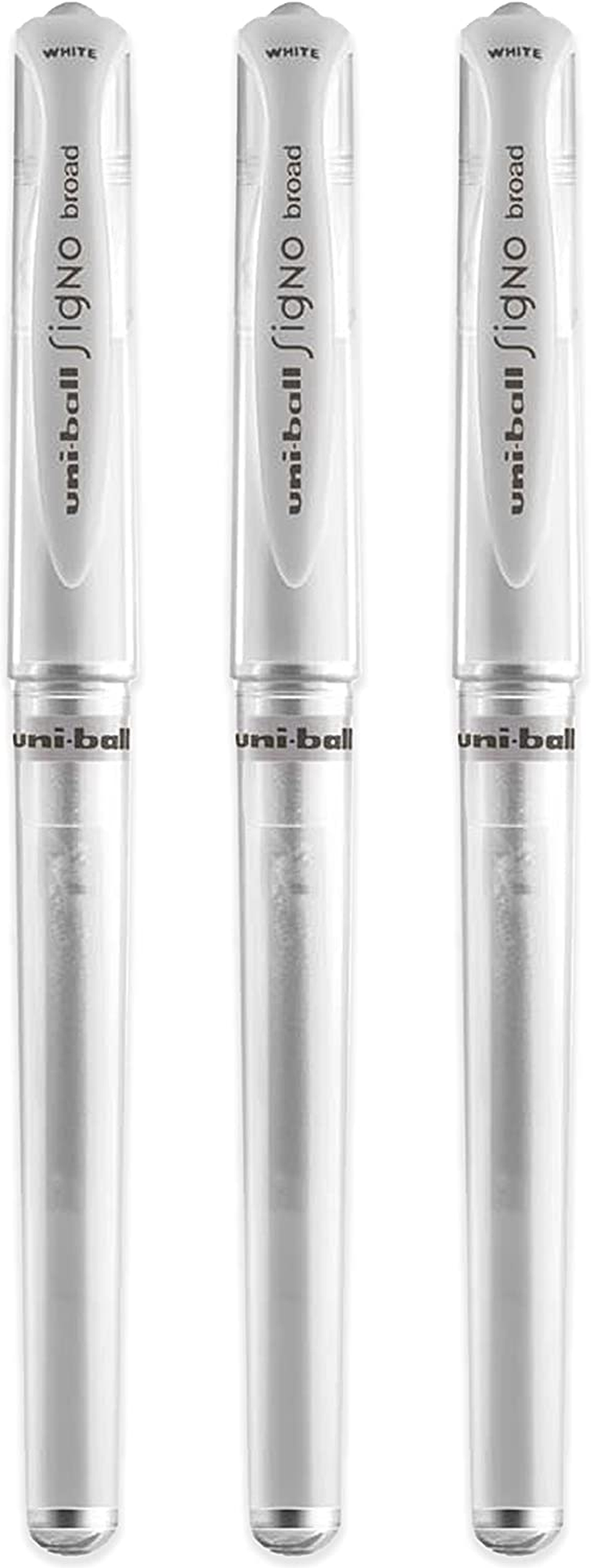 Uni-Ball Signo Broad Point Gel Impact Pen White Ink, 6 Pens per Pack (Japan Import) Komainu-Dou Original Package (2, DESIGN 1) image number 4
