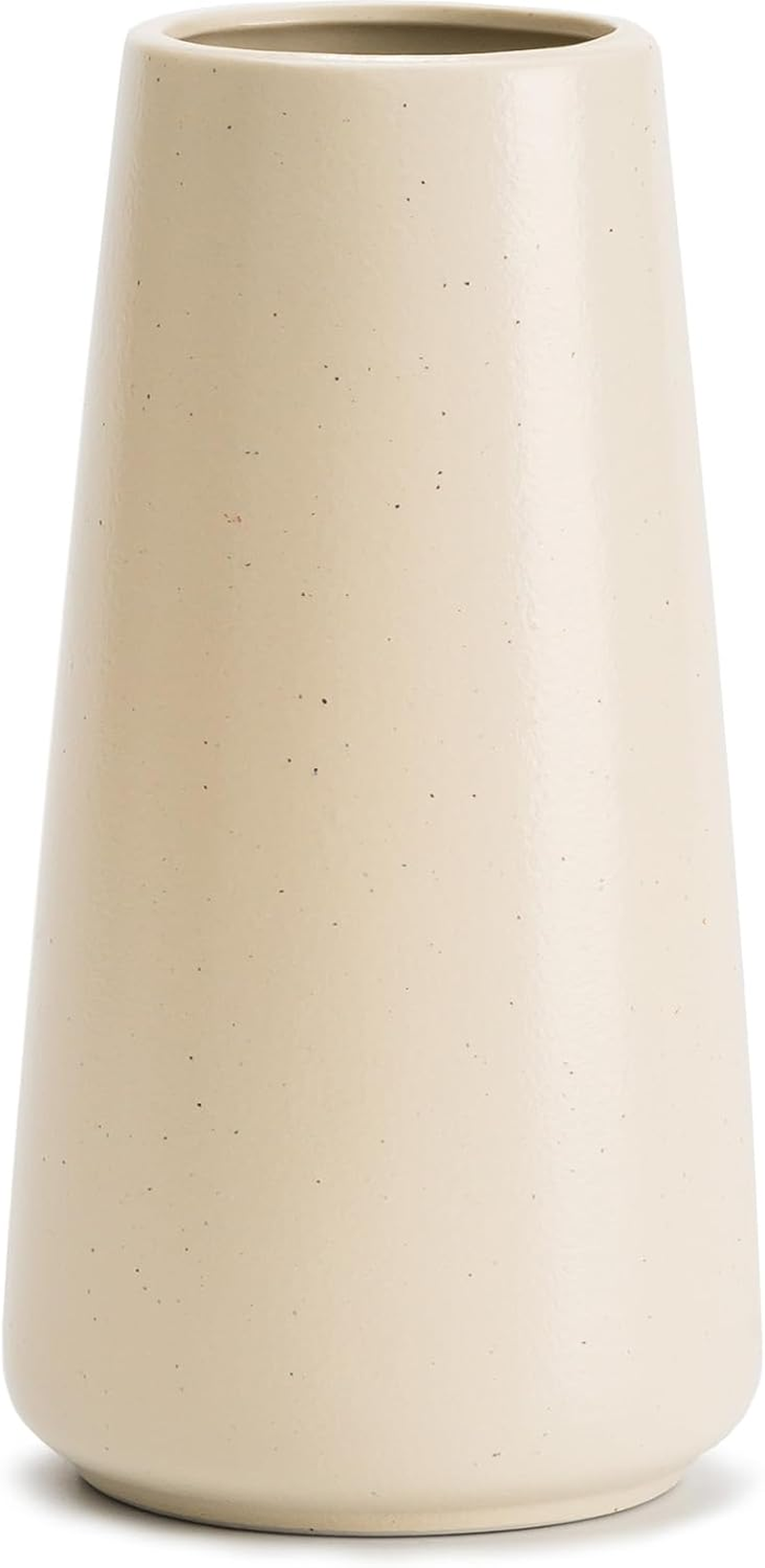 HUBUISH Ceramic Vase - Flower Vase Minimalism Style for Modern Table Shelf Home Decor, Fit for Fireplace Bedroom Kitchen Living Room Centerpieces Office Desk (Solid Black, Super Big)