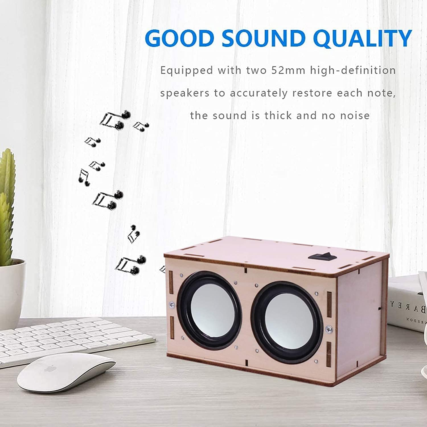 DIY Bluetooth Speaker Box Kit Electronic Sound Amplifier - Build Your Own Portable Wood Case Bluetooth Speaker with Sound - Science Experiment and STEM Learning for Kids, Teens and Adults image number 1