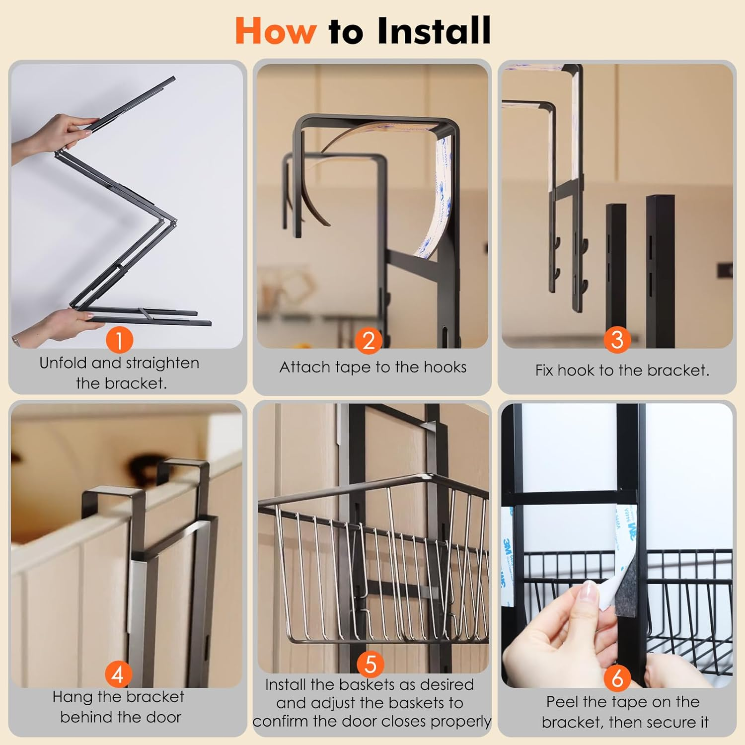 LUXEAR over the Door Pantry Organizer image number 3