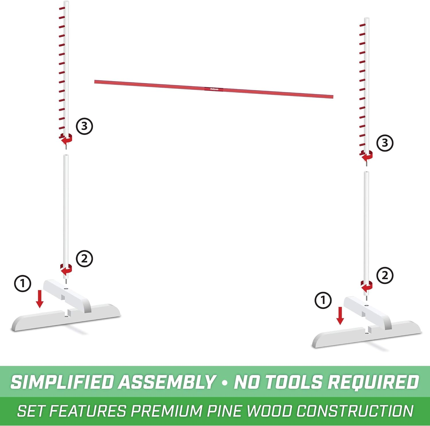 Gosports Get Low Limbo Premium Wooden Limbo Game, Sets up in Seconds - Fun for Kids & Adults image number 1