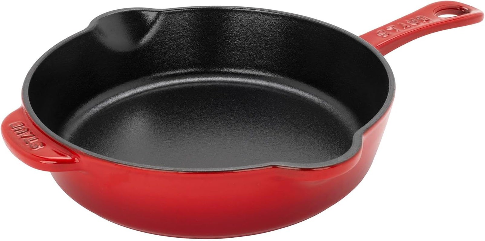 STAUB Fry Pans Cast Iron 8.5-Inch Traditional Deep Skillet-White