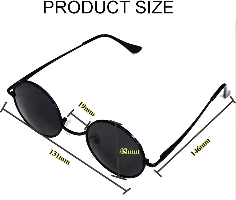 Gojo Satoru Cosplay Glasses Anime Character COS Prop Retro Small round Eyeglasses image number 1