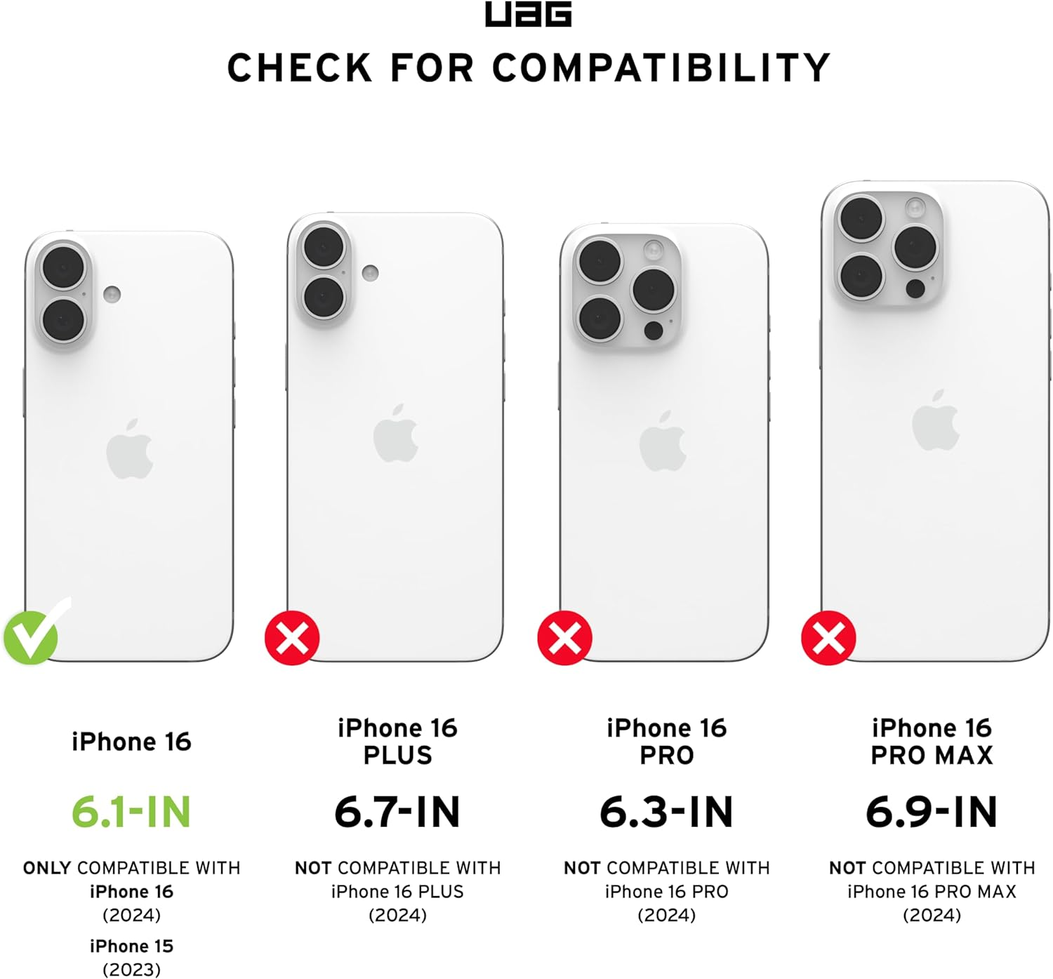 URBAN ARMOR GEAR Privacy Eco Compatible with Apple Iphone 16 / Iphone 15 Removable Screen Protector (Recycled RPET, 2-Way Privacy Protection, Includes Storage Case)