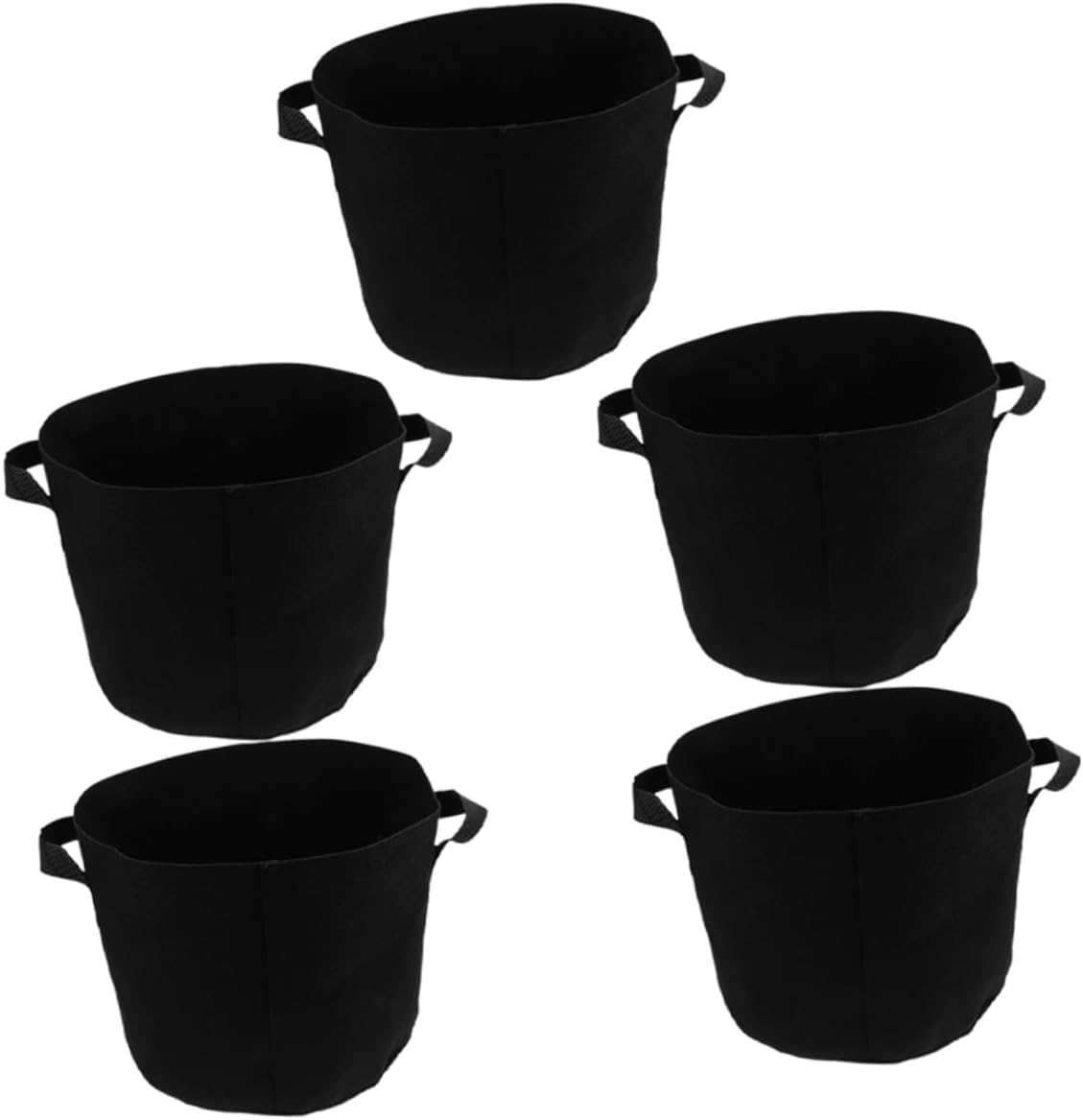 Yardwe 10 Gallon Plant Grow Bags 5 Pack Nonwoven Fabric Planters Garden Vegetable Flower Pot Handles image number 5